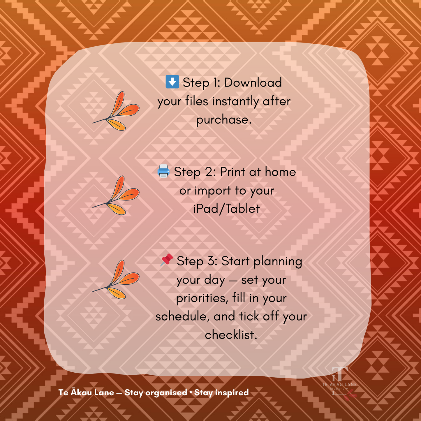 Rūaumoko-Inspired Daily Planner | AM+PM Layout | Digital PNG