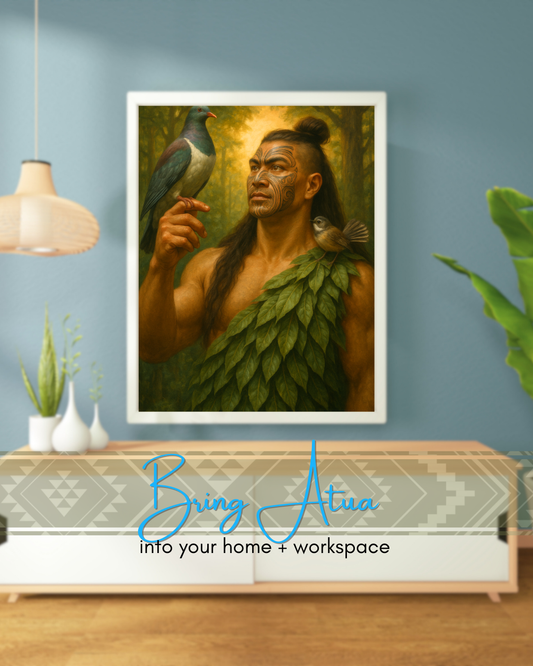Tāne Mahuta – Atua of the Forest | Māori Wall Art Print (Unframed)