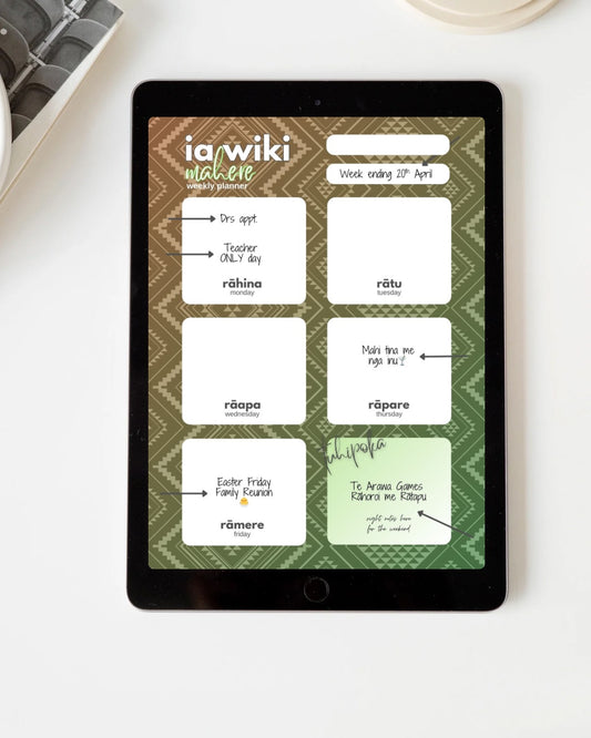 Tāne Mahuta-Inspired Weekly Planner| Digital Download