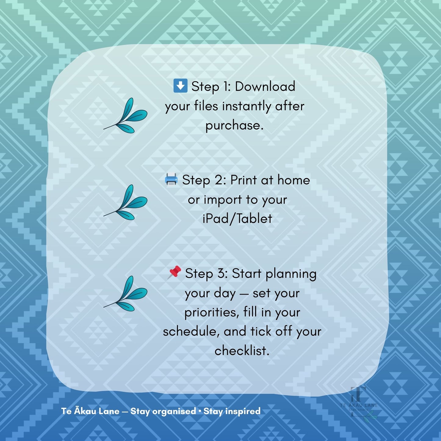 Tangaroa-Inspired Weekly Planner| Digital Download