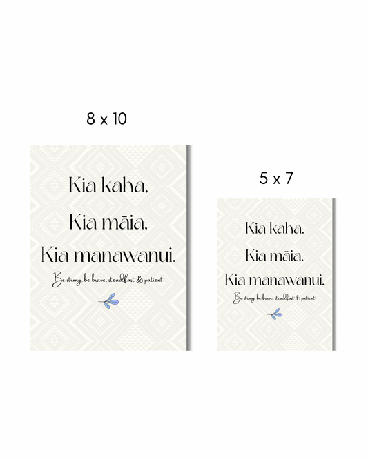 Whakataukī Māori |Kia kaha, kia māia, kia manawanui | Instant download