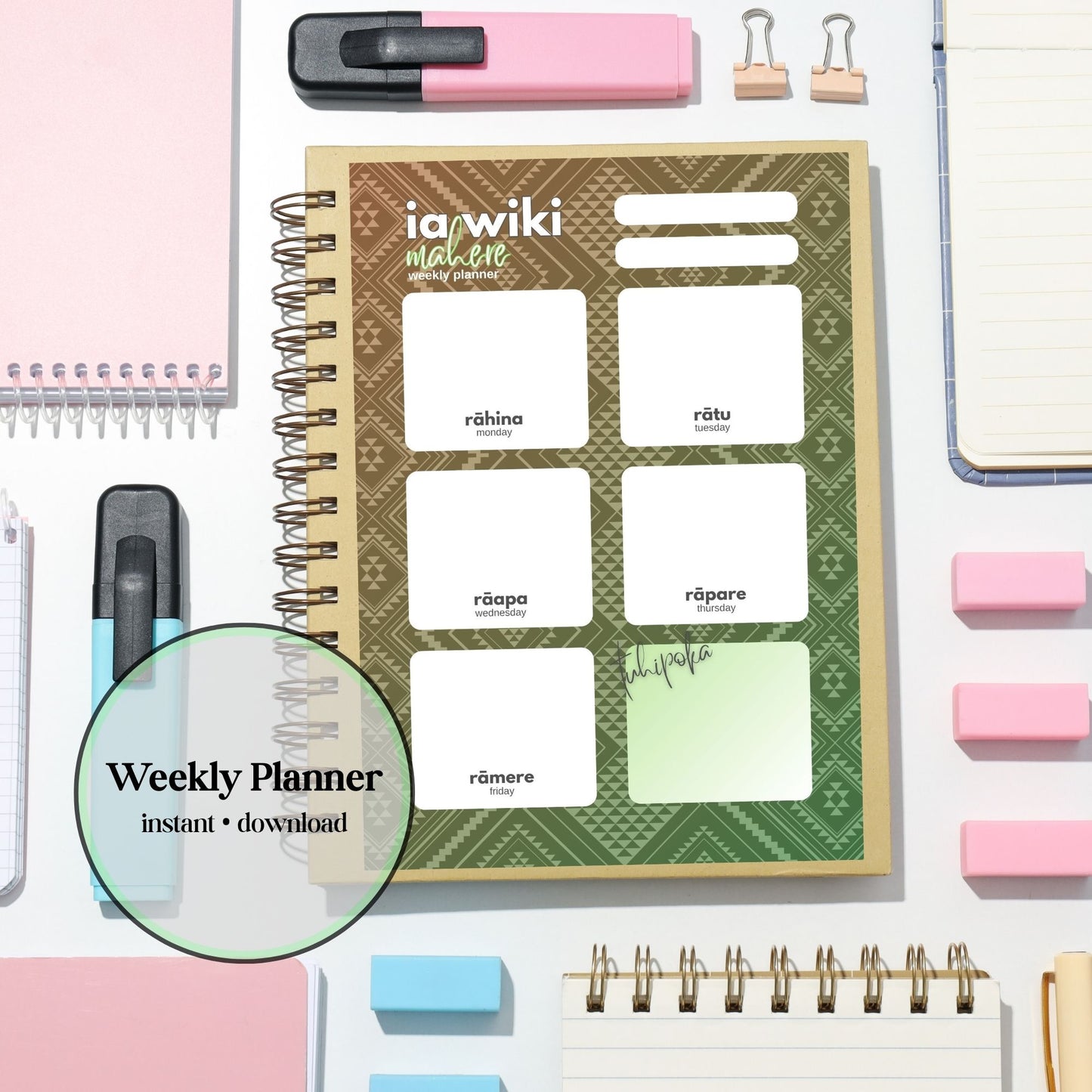 Tāne Mahuta-Inspired Weekly Planner| Digital Download