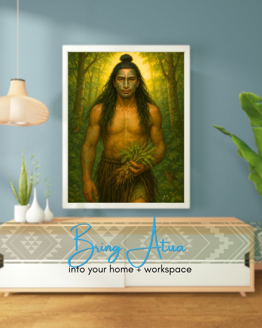 Haumia-tiketike – God of Wild Foods | Māori Wall Art Print (Unframed)