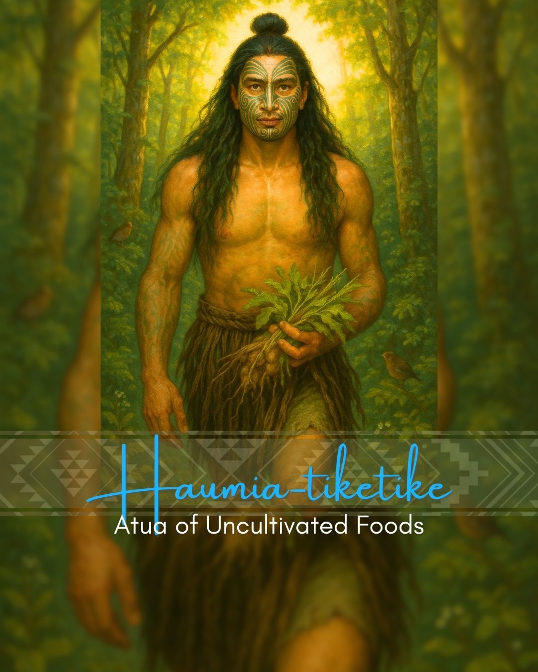 Haumia-tiketike – God of Wild Foods | Māori Wall Art Print (Unframed)