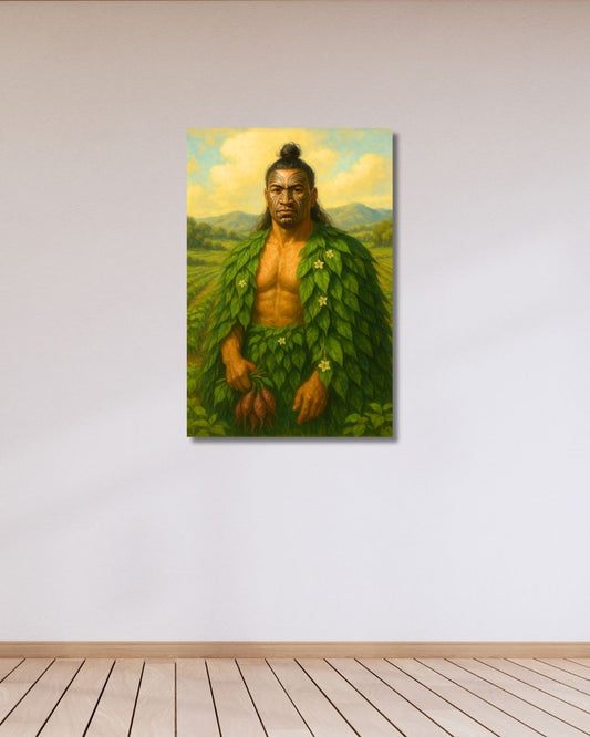 Rongo-mā-Tāne – God of Peace & Cultivation | Māori Wall Art Print (Unframed)