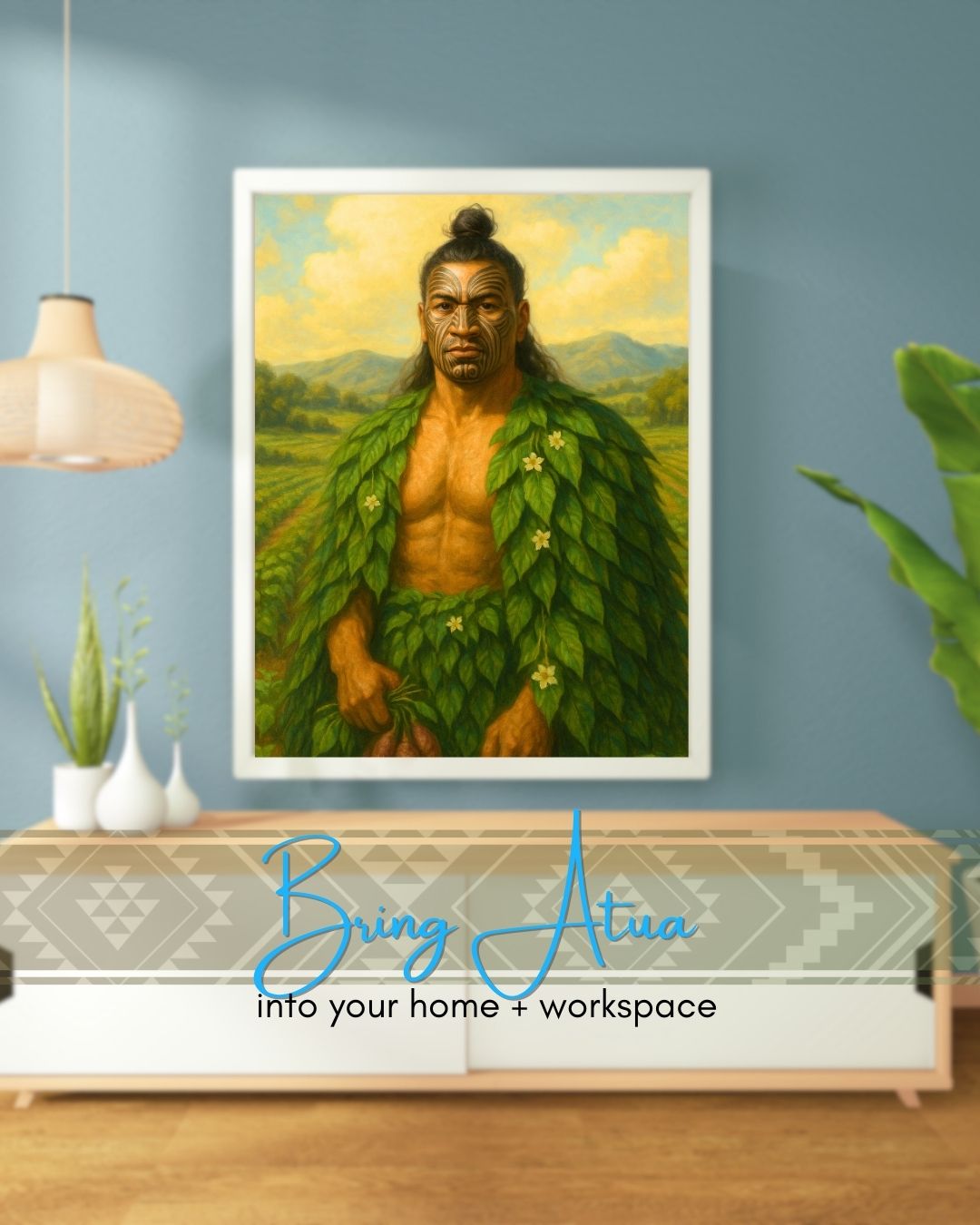 Rongo-mā-Tāne – God of Peace & Cultivation | Māori Wall Art Print (Unframed)