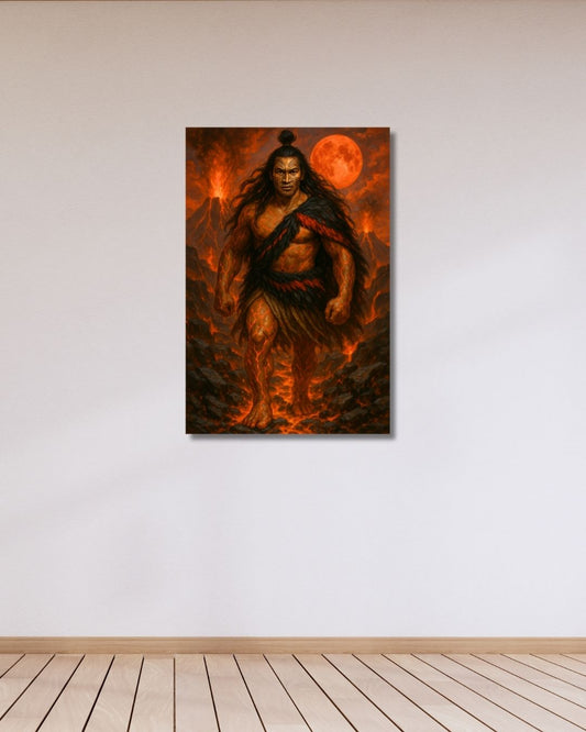 Rūaumoko – God of Earthquakes & Volcanoes | Māori Wall Art Print (Unframed)