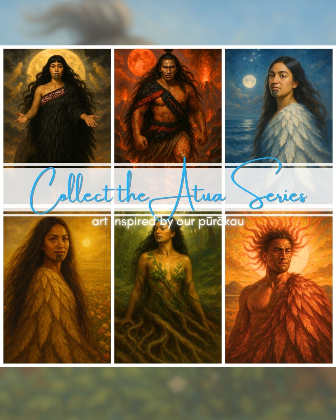 Rūaumoko – God of Earthquakes & Volcanoes | Māori Wall Art Print (Unframed)