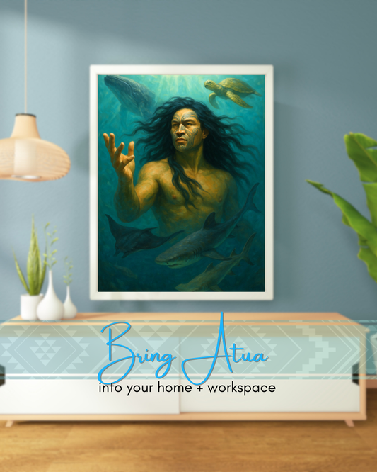 Tangaroa | God of the Sea – Atua Māori Collection (Unframed)