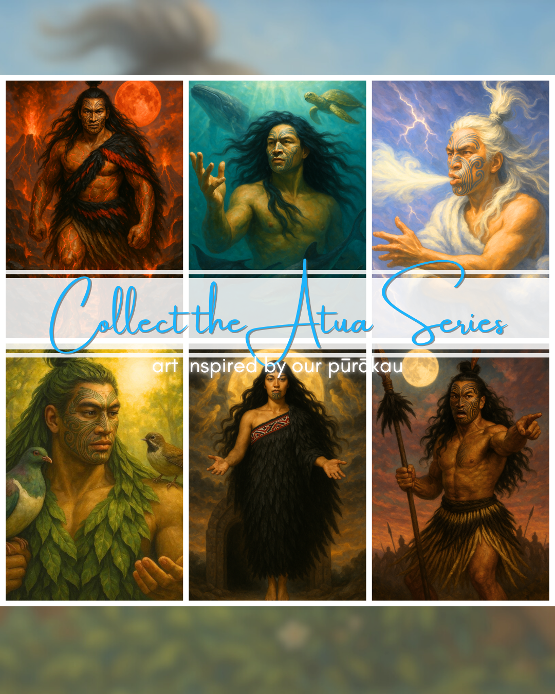 Tāwhirimātea – God of the Winds | Māori Wall Art Print (Unframed)