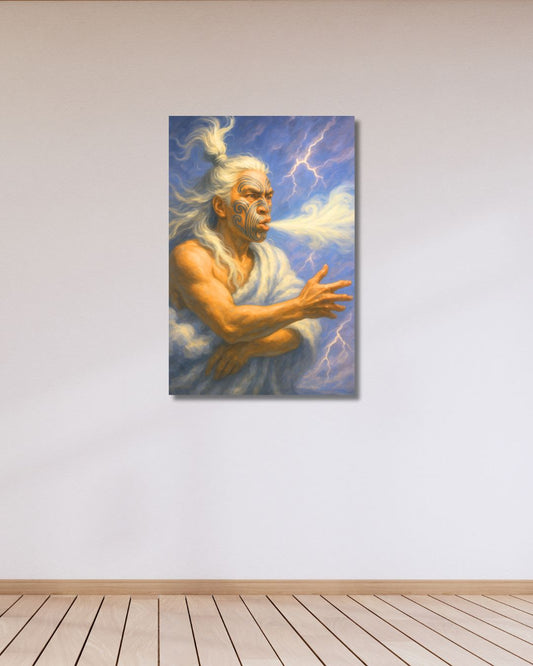 Tāwhirimātea – God of the Winds | Māori Wall Art Print (Unframed)