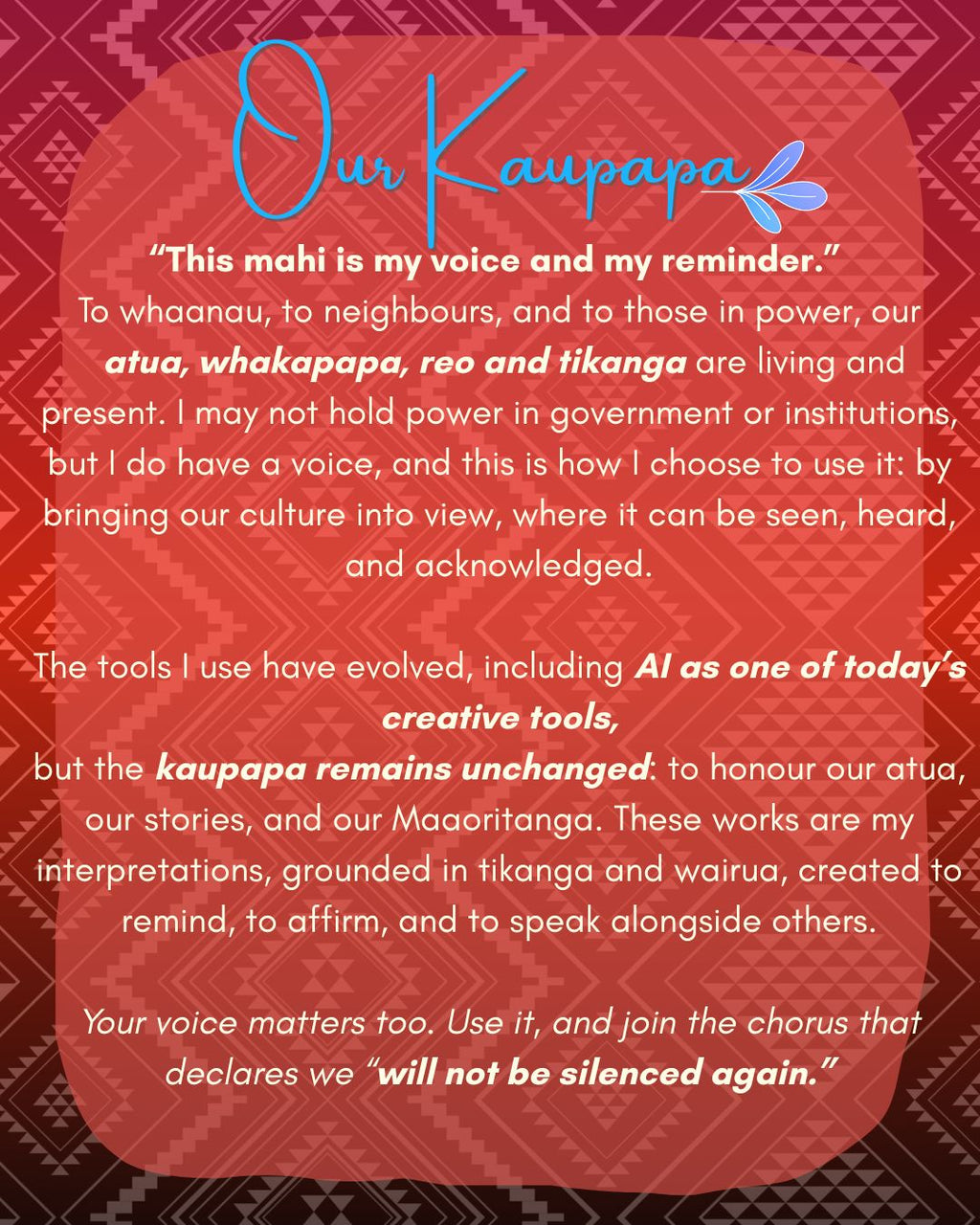 Rūaumoko – God of Earthquakes & Volcanoes | Māori Wall Art Print (Unframed)