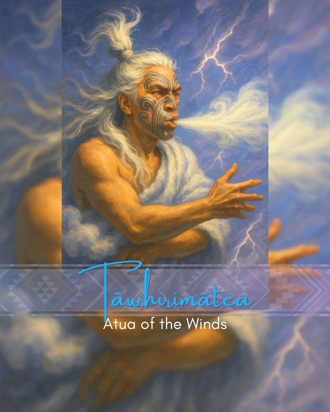 Tāwhirimātea – God of the Winds | Māori Wall Art Print (Unframed)