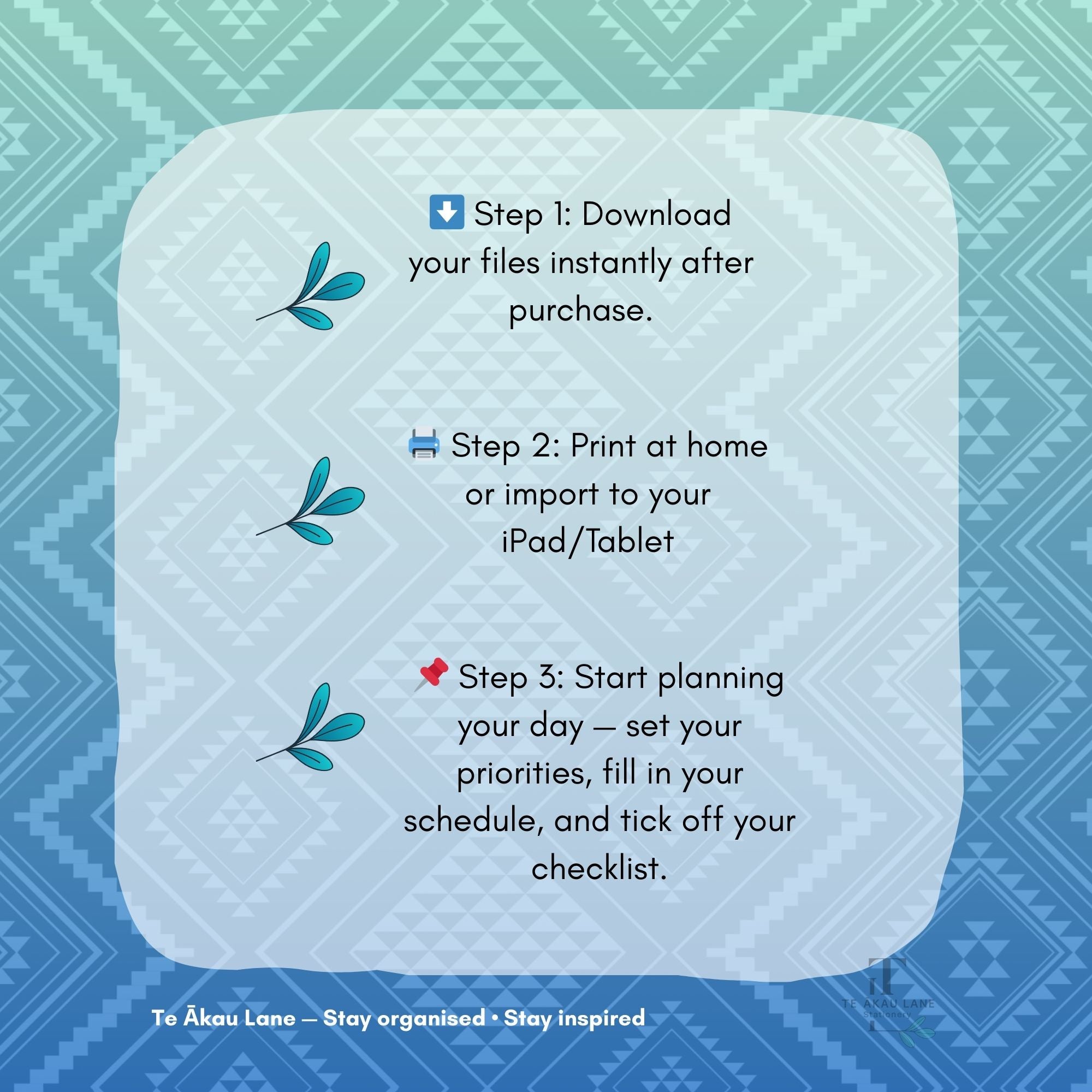 Tangaroa-Inspired Weekly Planner| Digital Download