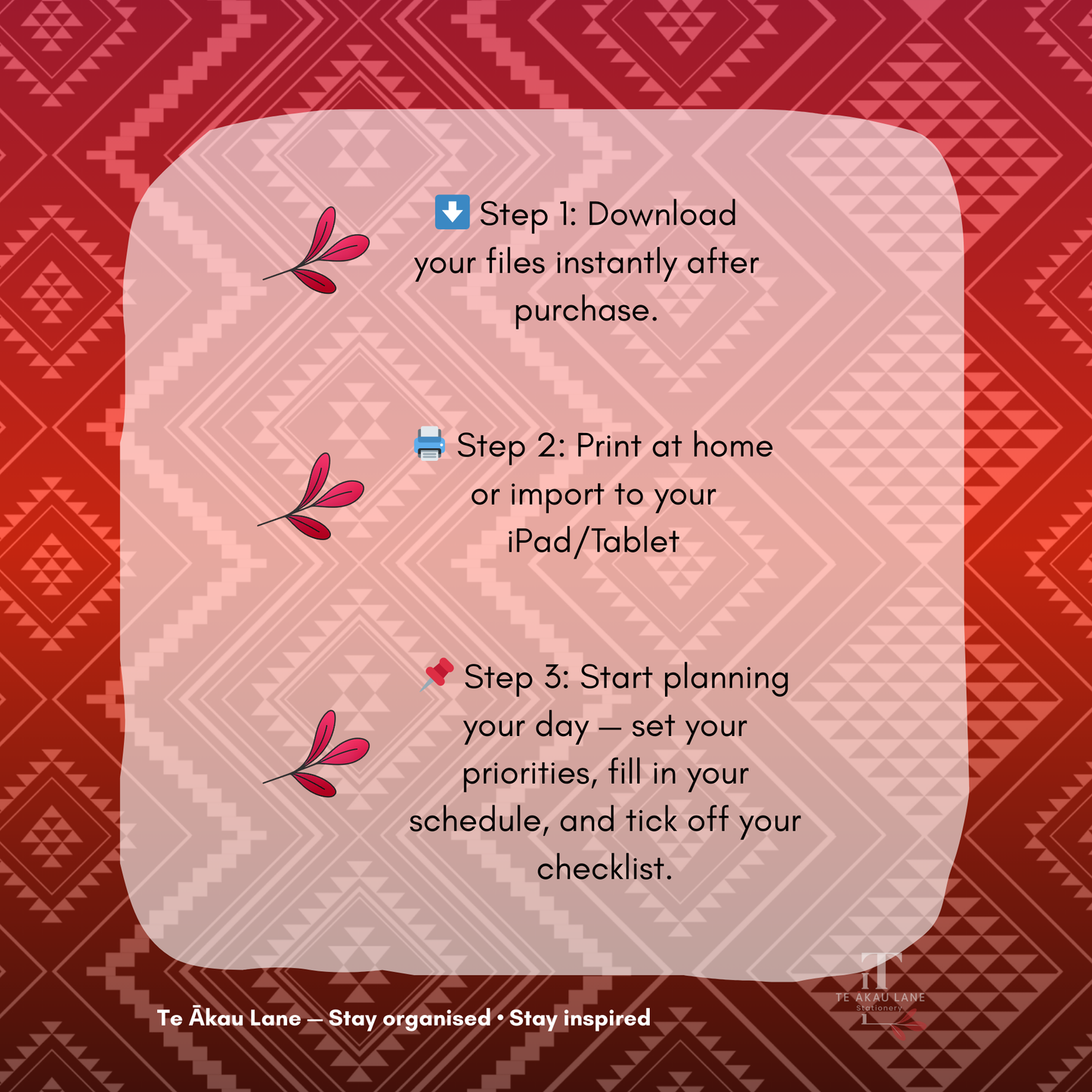 Tūmatauenga-Inspired Weekly Planner| Digital Download