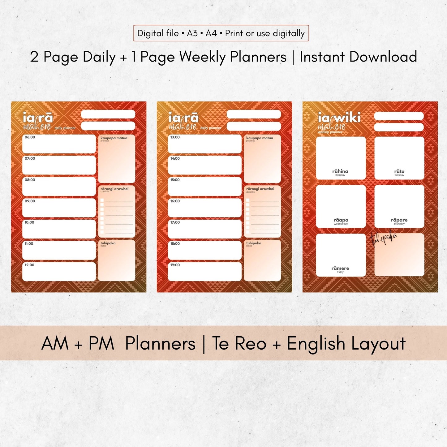 Rūaumoko-Insired Planner Bundle