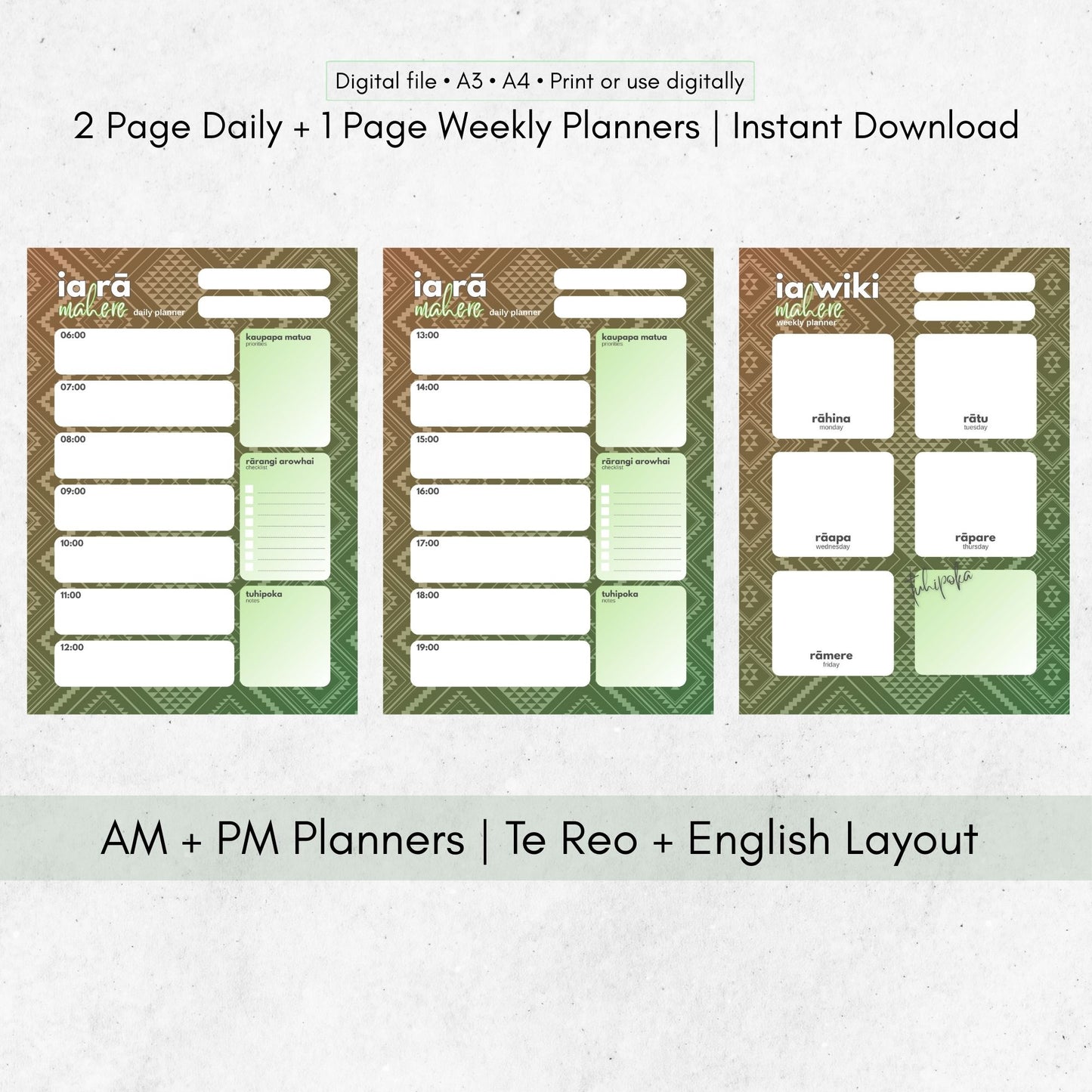 Tāne Mahuta-Insired Planner Bundle