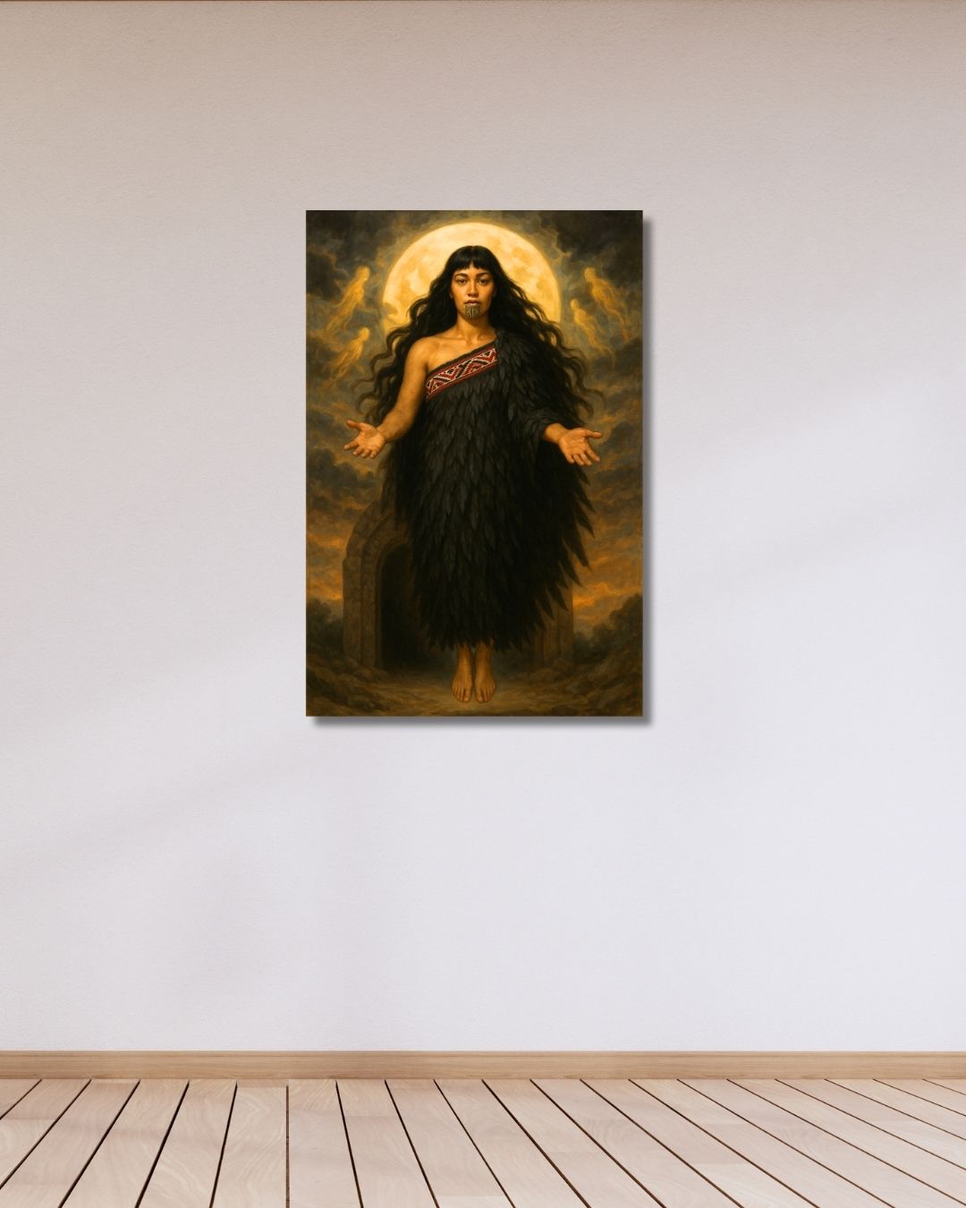 Hine-nui-te-pō – Goddess of the Night + Underworld | Māori Wall Art Print (Unframed) Photo paper poster