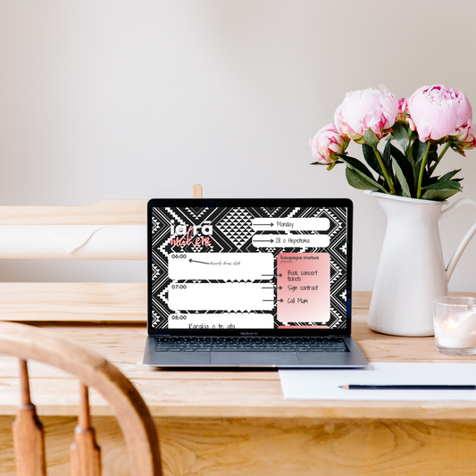 Hine-nui-te-pō Inspired Daily Planner | AM+PM Layout | Digital Download