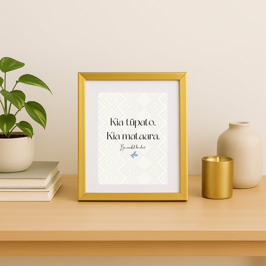 Whakataukī Māori | Kia tupato, kia mataara. | Instant download