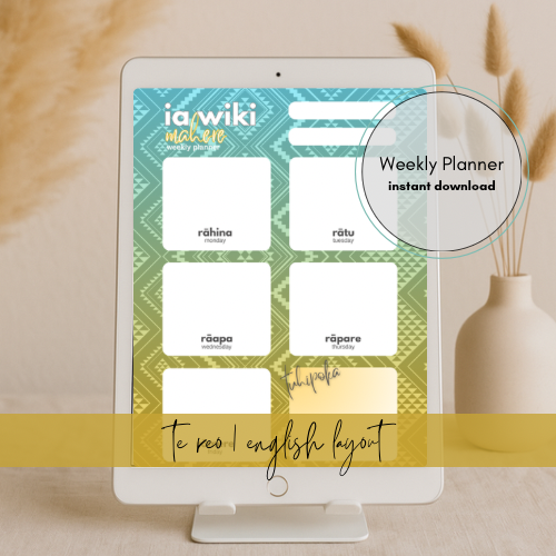 Hine-raumati-Inspired Weekly Planner| Digital Download