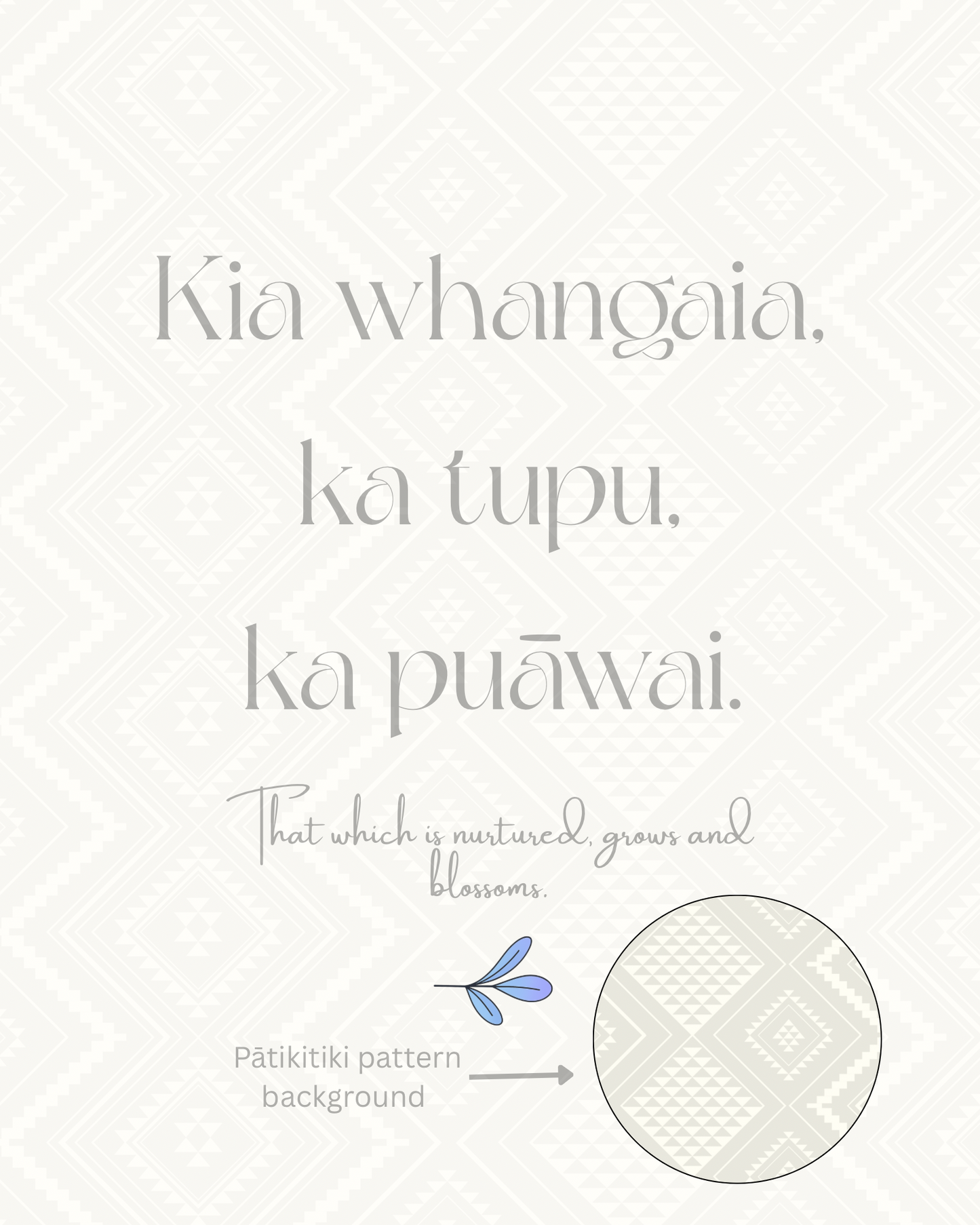 Whakataukī Māori |Kia whangaia, kia tupu, kia puāwai | Instant download