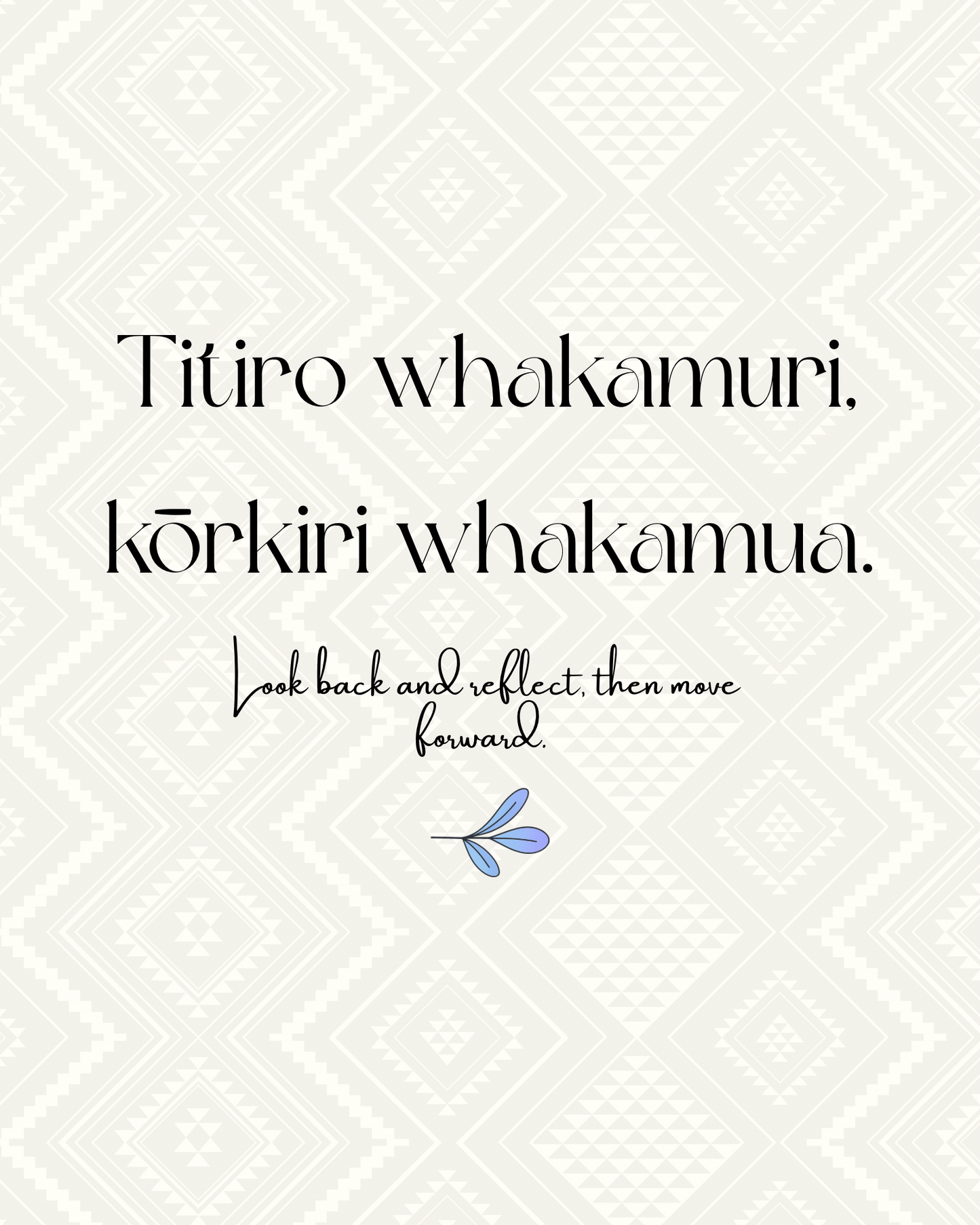 Whakataukī Māori |Titiro Whakamuri, Kōkiri Whakamua | Instant download