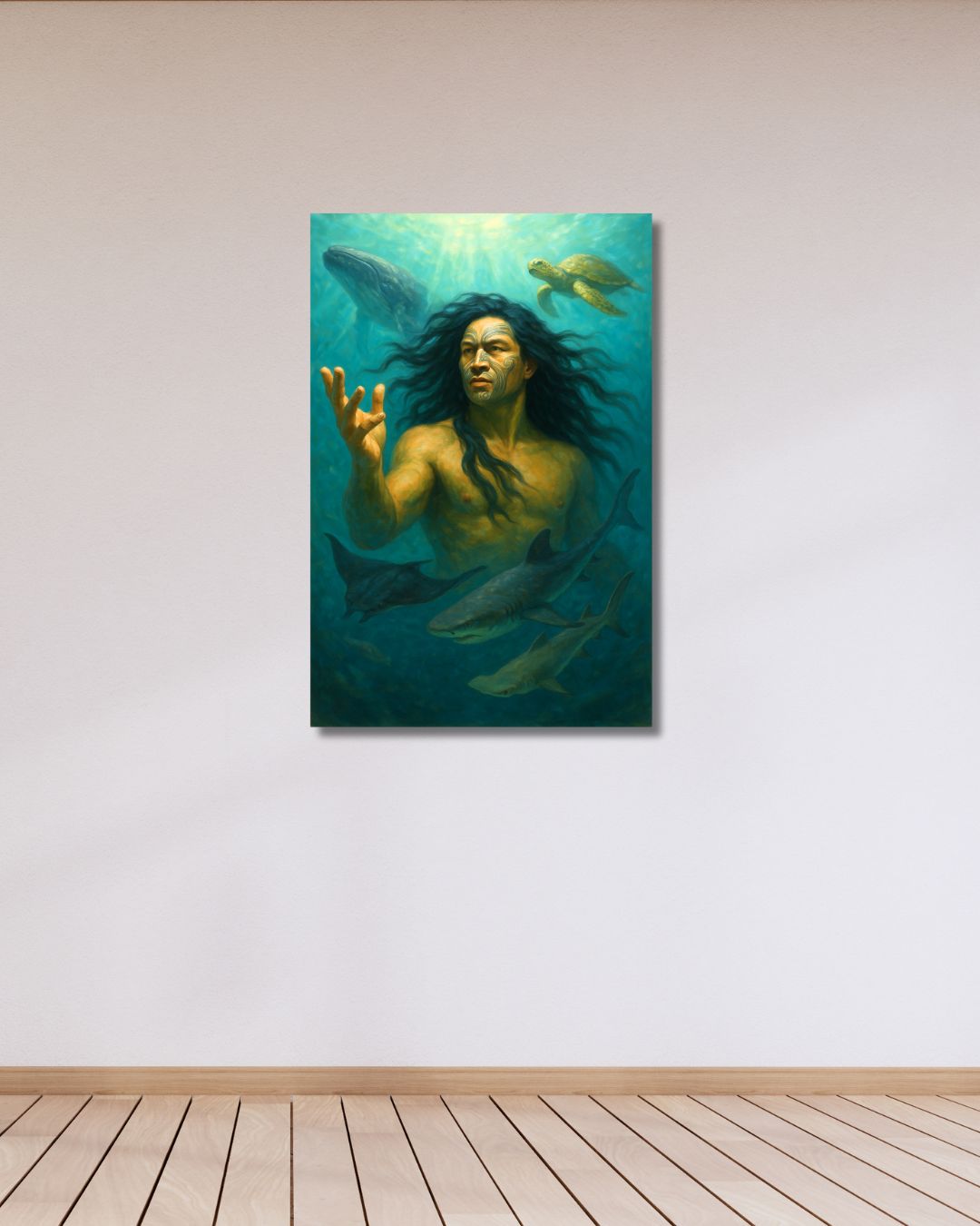 Tangaroa | God of the Sea – Atua Māori Collection (Unframed)