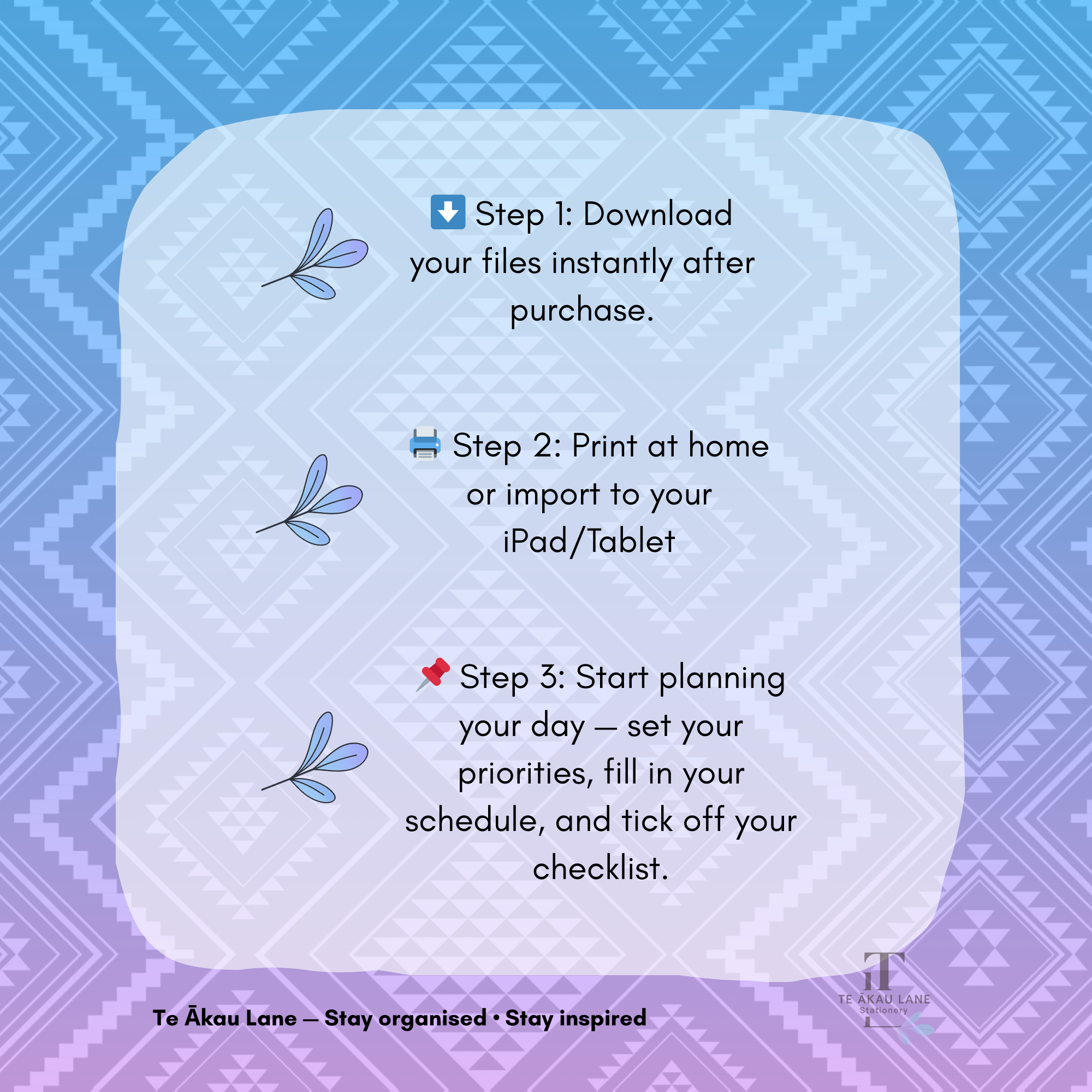 Tāwhirimātea-Inspired Daily Planner | AM+PM Layout | Digital PNG